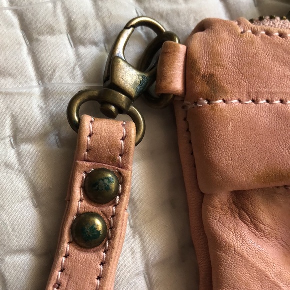 Dusk Pink Vegan Leather Wristlet - Picture 4 of 8